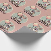 Bull Terrier hond kleurrijk Cadeaupapier (Hoek)