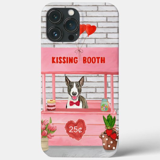 Bull Terrier hond kussende booth Valentijnsdag Case-Mate iPhone Case (Achterkant)
