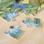 Bull Terrier Hond met Bloemen Lente Legpuzzel (Zijkant)