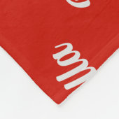 Bull Terrier hond met naam Patroon Kerstmis Fleece Deken (Hoek)