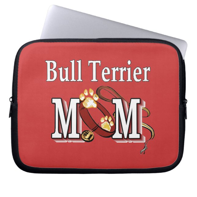 Bull Terrier Hond MOEDER Laptop Sleeve (Voorkant)