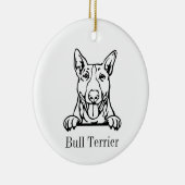 Bull Terriër hond ornament (Rechts)