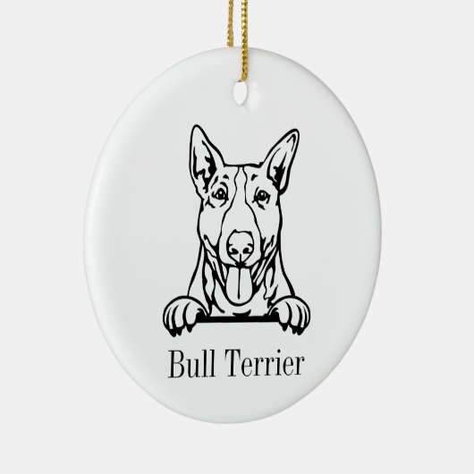 Bull Terriër hond ornament (Rechts)