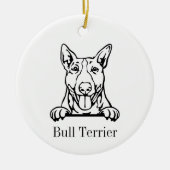 Bull Terriër hond ornament (Voorkant)