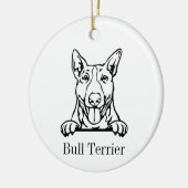Bull Terriër hond ornament (Links)