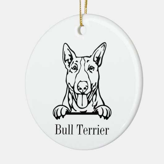Bull Terriër hond ornament (Links)