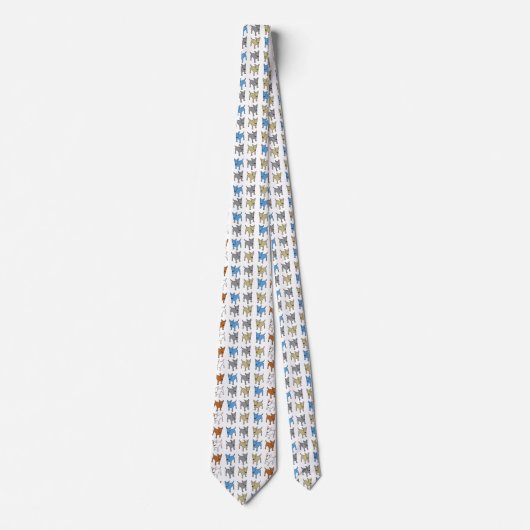 Bull Terrier Hond Puppy Pap Ras Veelkleurig Stropdas (Voorkant)