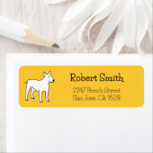 Bull Terrier-hond retouradreslabels Etiket (Insitu)