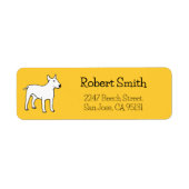 Bull Terrier-hond retouradreslabels Etiket (Voorkant)