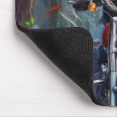 Bull Terrier Hond Rijden Motorfiets Kerstmis Muismat (Hoek)