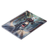 Bull Terrier Hond Rijden Motorfiets Kerstmis Notitieboek (Linkerzijde)