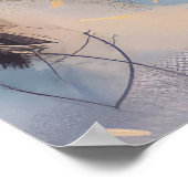 Bull Terrier Hond Rijden Motorfiets Kerstmis Poster (Hoek)