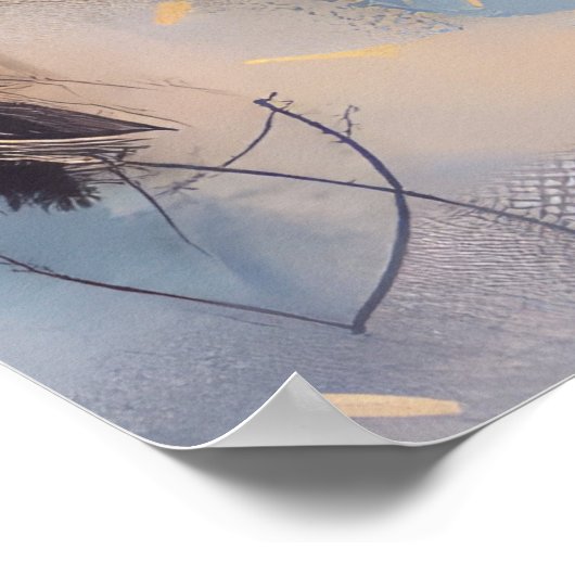 Bull Terrier Hond Rijden Motorfiets Kerstmis Poster (Hoek)