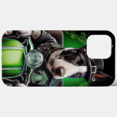 Bull Terrier Hond Rijdt op Fiets St. Patrick's Dag Case-Mate iPhone Case (Achterkant (horizontaal))