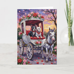 Bull Terrier Hond Valentijnsdag Kaart