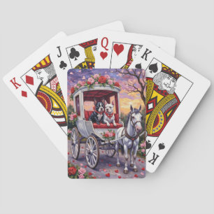Bull Terrier Hond Valentijnsdag Pokerkaarten
