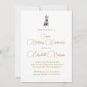 Bull Terrier Hond Verjaardag Uitnodiging (Achterkant)