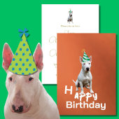 Bull Terrier Hond Verjaardag Uitnodiging