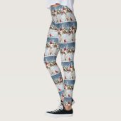 Bull Terrier Hond Winter Wonderland Kerstvreugde Leggings (Links)