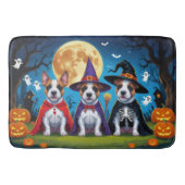 Bull Terrier Honden Pompoen Halloween Grappig Badmat (Voorkant)