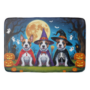 Bull Terrier Honden Pompoen Halloween Grappig Badmat
