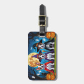 Bull Terrier Honden Pompoen Halloween Grappig Bagagelabel (Voorkant verticaal)