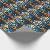 Bull Terrier Honden Pompoen Halloween Grappig Cadeaupapier (Hoek)