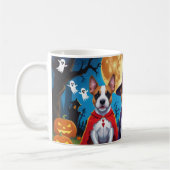 Bull Terrier Honden Pompoen Halloween Grappig Koffiemok (Links)