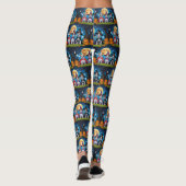 Bull Terrier Honden Pompoen Halloween Grappig Leggings (Achterkant)