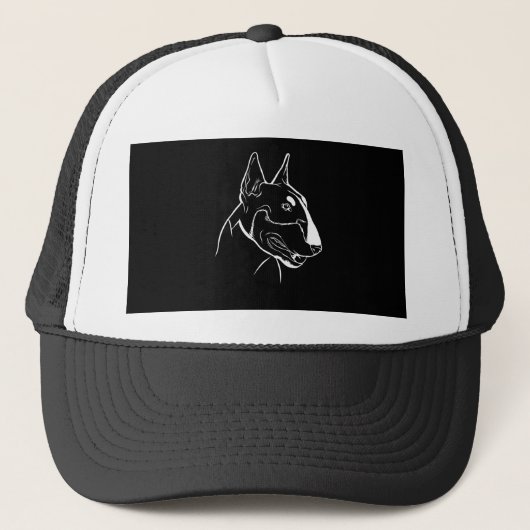 Bull Terrier Hondenkop Trucker Pet (Voorkant)