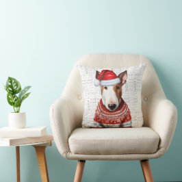 Bull Terrier Hondenliefhebber Kerstvakantie Kussen