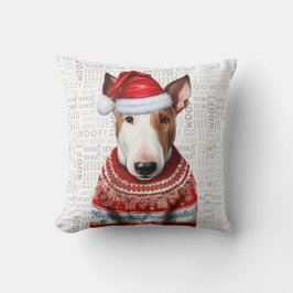 Bull Terrier Hondenliefhebber Kerstvakantie Kussen
