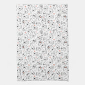 Bull Terrier Hondenliefhebber Naadloos patroonpatr Theedoek (Verticaal)