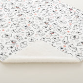 Bull Terrier Hondenliefhebber Seamless Pattern Fle Sherpa Deken (3/4)