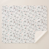 Bull Terrier Hondenliefhebber Seamless Pattern Fle Sherpa Deken (Voorkant (horizontaal))