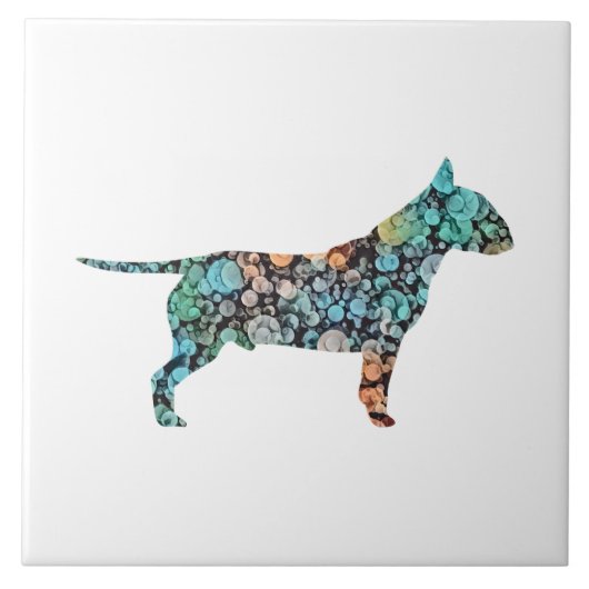 Bull Terrier Hondenliefhebber Tegeltje (Voorkant)