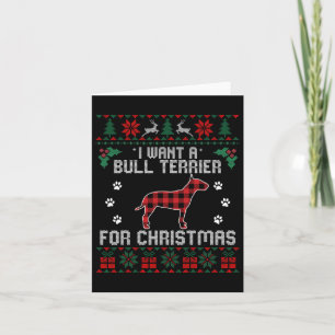 Bull Terrier Hondenliefhebber Xmas Gifts Dog Ugly Kaart