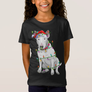 Bull Terrier Hondenliefhebber Xmas Santa Hat Bull T-shirt