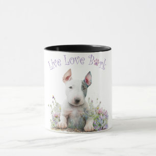 Bull Terrier Hondenmoeder Bloemstuk Mok