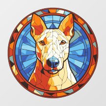 Bull Terrier Hondenras Faux Glas in lood Pet