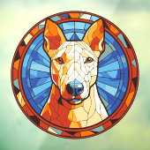 Bull Terrier Hondenras Faux Glas in lood Pet Raamsticker (Vel 3)