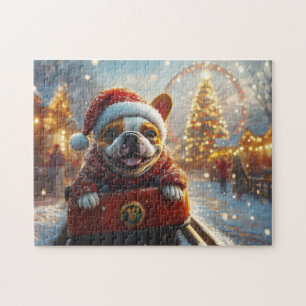 Bull Terrier Hondenroller Onderzetter Kerst Legpuzzel