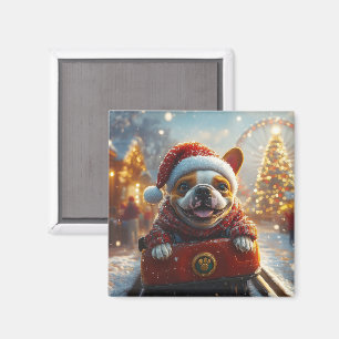 Bull Terrier Hondenroller Onderzetter Kerst Magneet