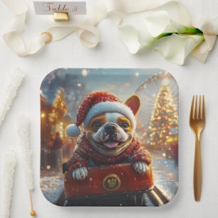 Bull Terrier Hondenroller Onderzetter Kerst Papieren Bordje