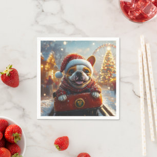 Bull Terrier Hondenroller Onderzetter Kerst Servet