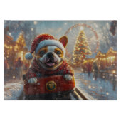 Bull Terrier Hondenroller Onderzetter Kerst Snijplank (Voorkant)