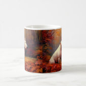 Bull Terrier in de herfst laat Herfst inspireren Koffiemok (Center)