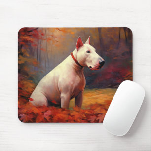 Bull Terrier in de herfst laat Herfst inspireren Muismat