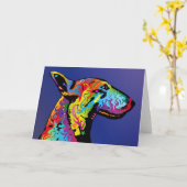 Bull terrier kaart (Gele Bloem)