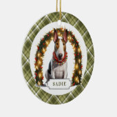 Bull Terrier Keramische Cirkel Ornament (Rechts)